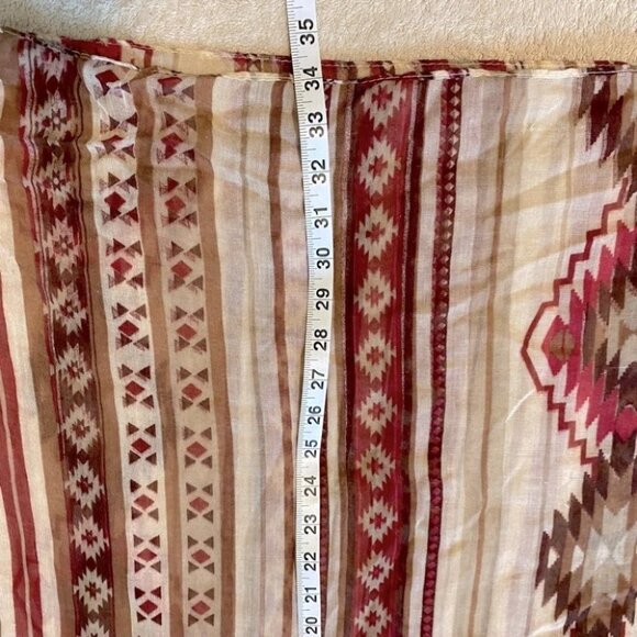 5/$25 Aztec Print Lightweight Infinity Scarf - Picture 6 of 7